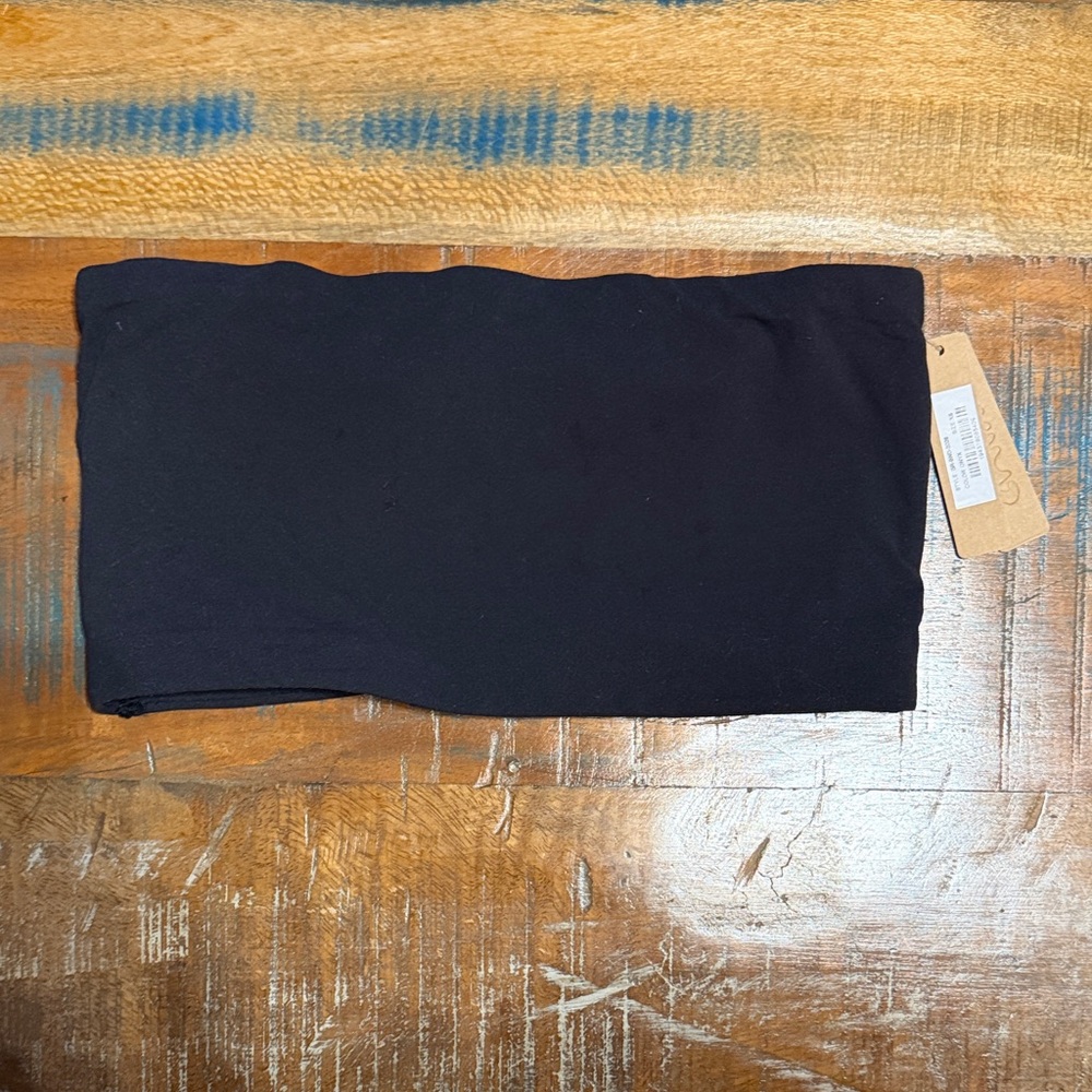 SKIMS Black Strapless Bandeau Top NWT (XS)